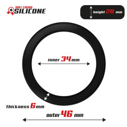 Anneau pour le Pénis en Silicone Liquide 3.4 cm