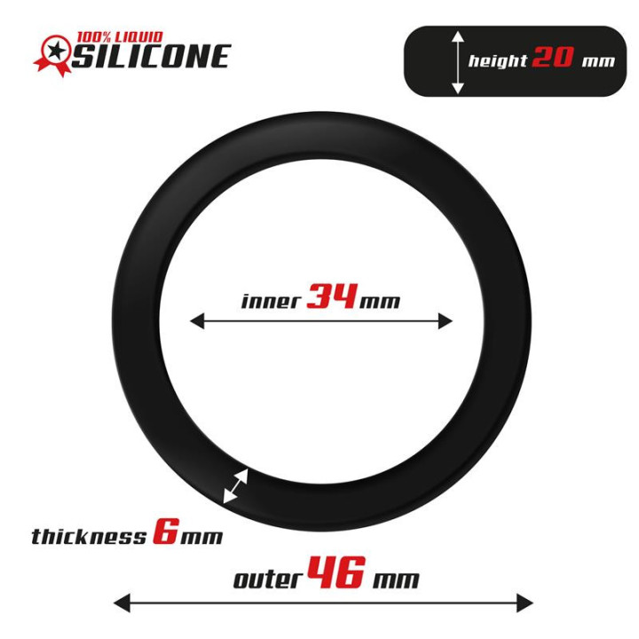Anneau pour le Pénis en Silicone Liquide 3.4 cm