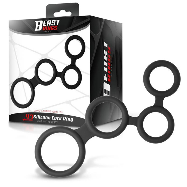 Multi-Anneau pour le Pénis Silicone 47 mm