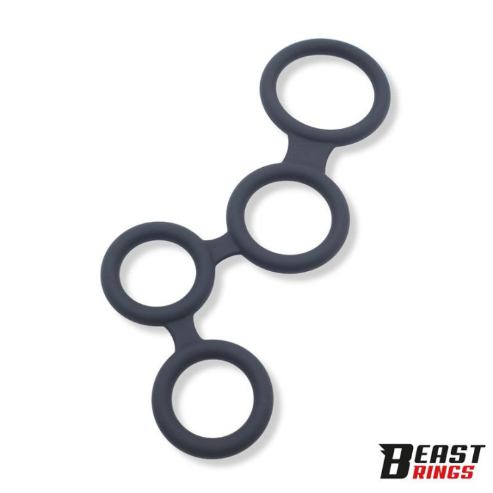 Multi-Anneau pour le Pénis Silicone 47 mm