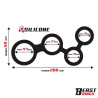 Multi-Anneau pour le Pénis Silicone 47 mm