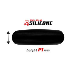 Anneau pour le Pénis Forme Plate Silicone Solide 3.5 cm Noir