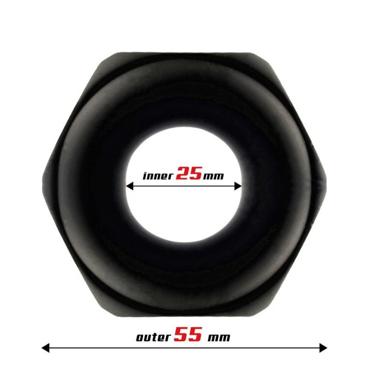Anneau pour le Pénis Nut Silicone Liquide 25 mm