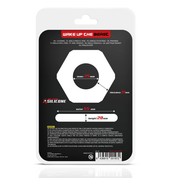 Anneau pour le Pénis Nut Silicone Liquide 25 mm