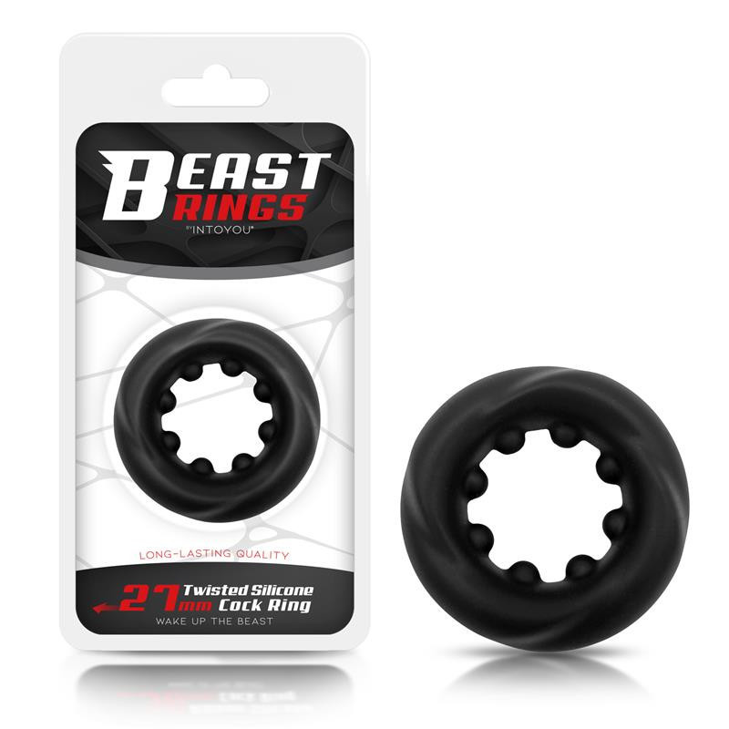 Anneau pour le Pénis Twisted en Silicone Liquide 2,7 cm