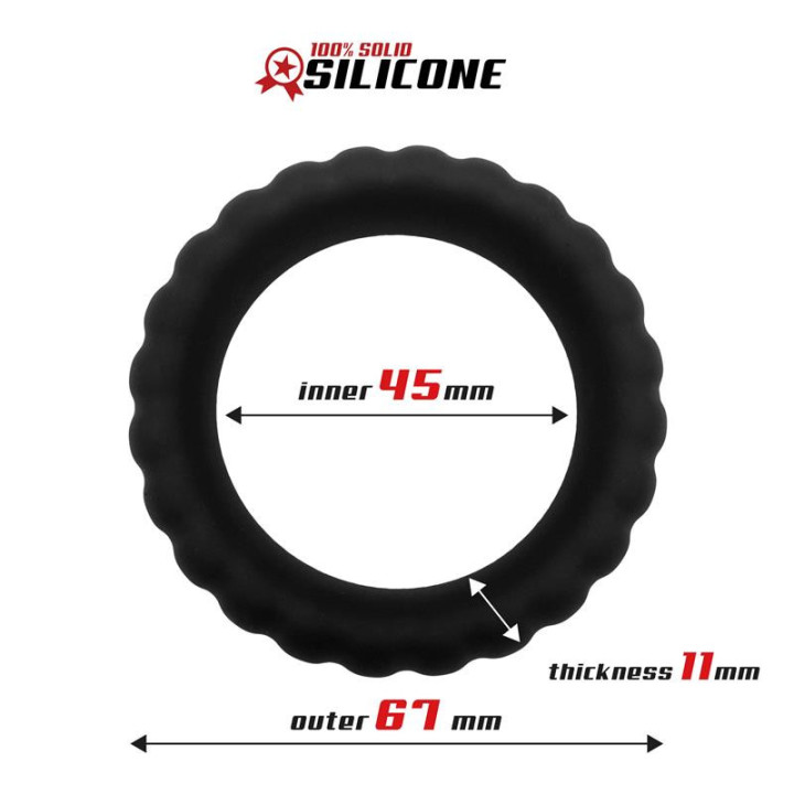 Anneau pour le Pénis en Silicone Solide 4.5 cm