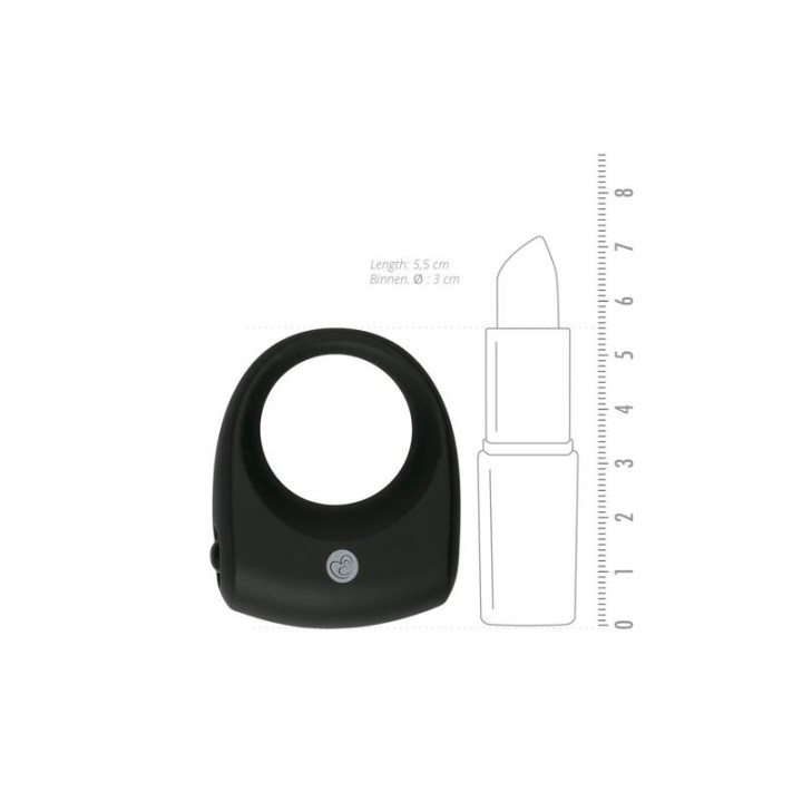 Anneau Pénien avec Vibration Silicone - Noir