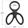 Anneau Triple Pénis et Testicules Silicone Liquide Flexible
