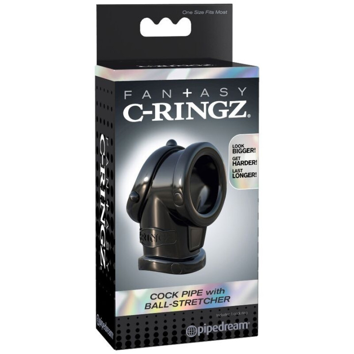 Fantasy C-Ringz Anneau avec Ball-Strecher Couleur Noir