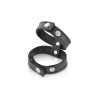 Double cockring ajustable pénis testicules aspect cuir