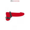 Double cockring ajustable pénis testicules aspect cuir