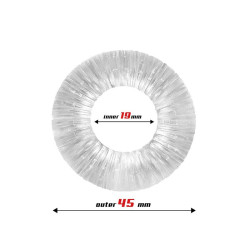 Anneau Pénien Striped Super Flexible 1.9 cm Transparent