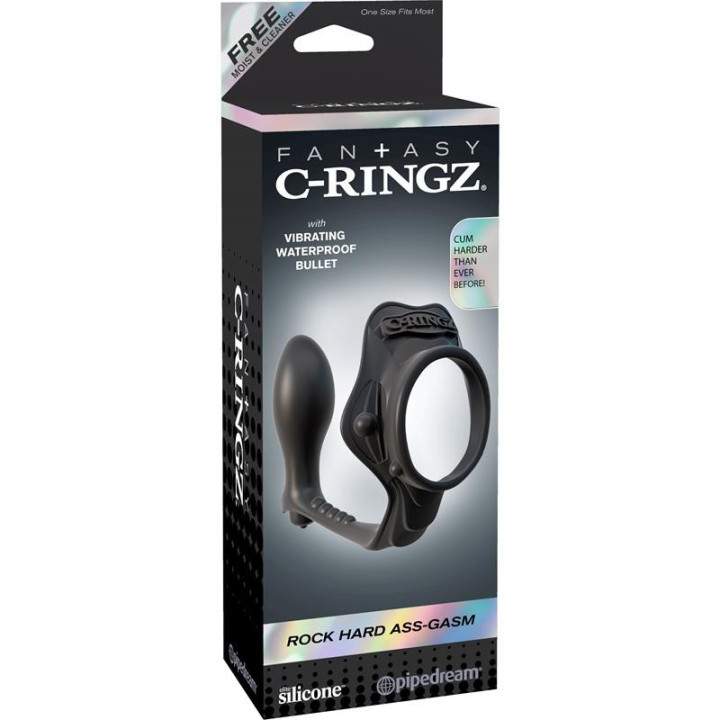 Fantasy C-Ringz Anneau avec Plug Anal Pesant Couleur Noire