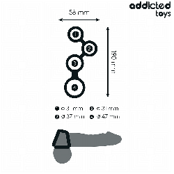 ADDICTED TOYS - ANNEAU PÉNIS AVEC SÉPARATEURS POUR TESTICULES