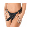 Harnais Ajustable en Cuir avec 3 Anneaux