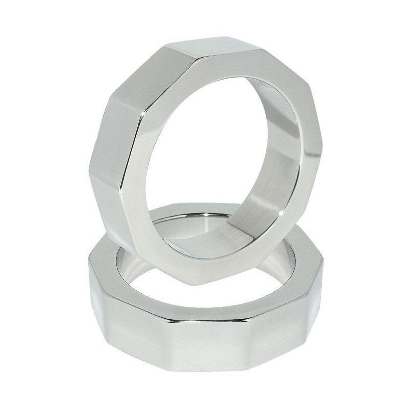 METAL HARD - ANNEAU DE PÉNIS ET DÉCROU DE TESTICULE 45 MM