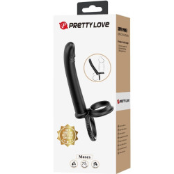 PRETTY LOVE - DILLION DOUBLE PÉNÉTRATION DOUBLE ANNEAU PÉNAL NOIR