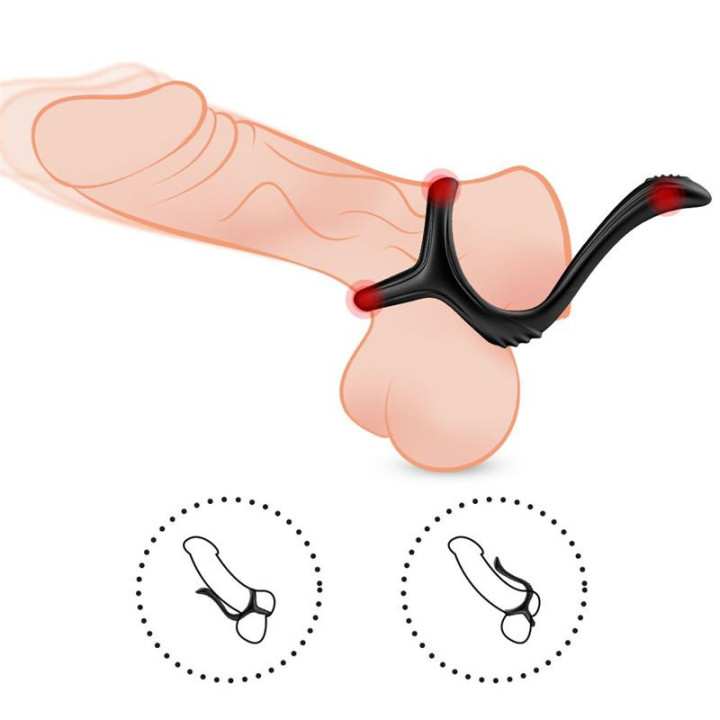 Anneau pour le Pénis avec Stimulation Périnéale