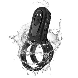Anneau Double pour le Pénis avec Vibration Mecha-style
