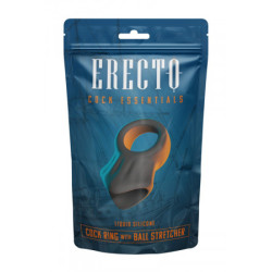 Cock Ring avec Ball Stretcher liquid silicone - Erecto