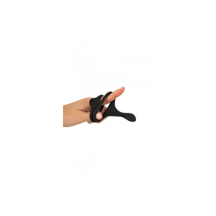 Cock & Ball Ring liquid silicone avec écarteur de périnée - Erecto