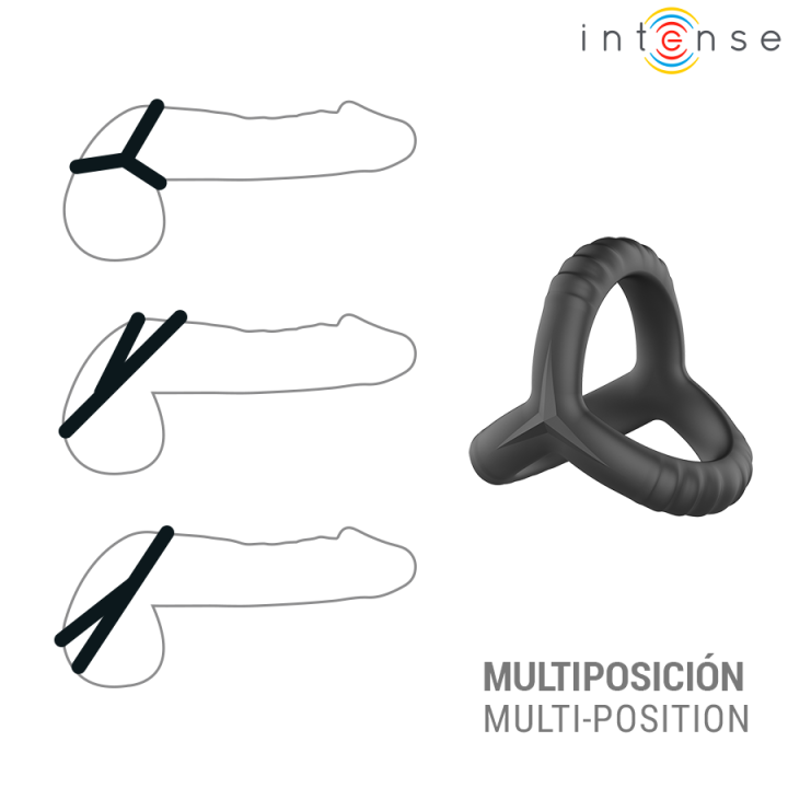 INTENSE - JOHN ANNEAU TRIPLE AJUSTABLE POUR LE PÉNIS MODÈLE 4