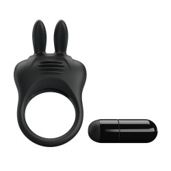 Davion Anneau pour le Pénis avec Vibration et Lapin