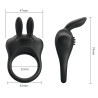 Davion Anneau pour le Pénis avec Vibration et Lapin