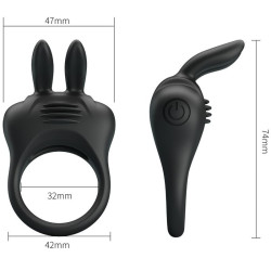 Davion Anneau pour le Pénis avec Vibration et Lapin