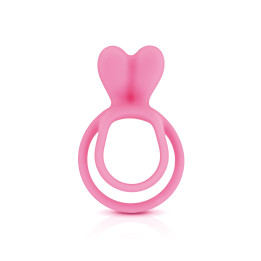 Glamy double cockring pink