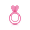 Glamy double cockring pink