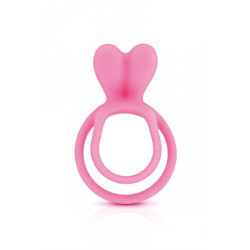 Glamy double cockring pink