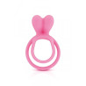 Glamy double cockring pink