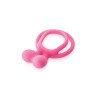 Glamy double cockring pink