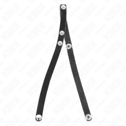 KINK - ANNEAU PÉNIS EN CUIR AVEC FERMETURE À PRESSION 39 X 1 CM