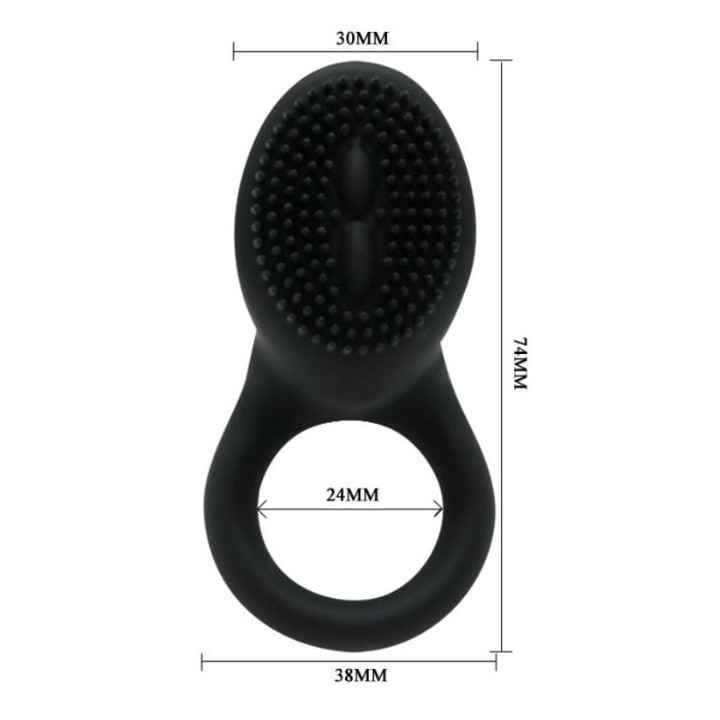 PRETTY LOVE - COBRA ANNEAU VIBRATEUR NOIR
