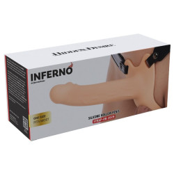HIDDEN DESIRE - INFERNO MANCHON PÉNIS AVEC STRAP-ON 20 CM
