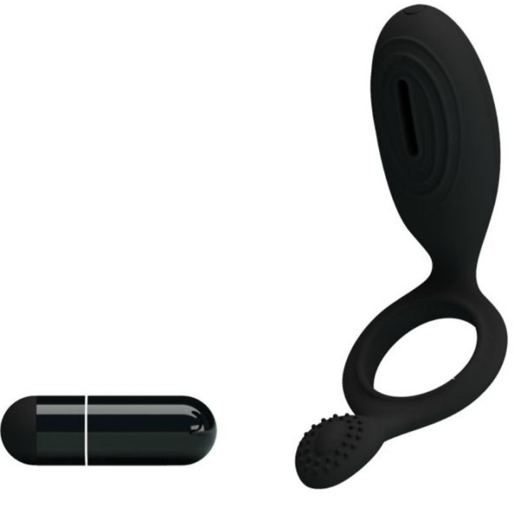 Pretty Love Anillo Vibrador Ethel Color Negro