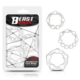 Ensemble de 3 Anneaux pour le Pénis Flexibles Transparent