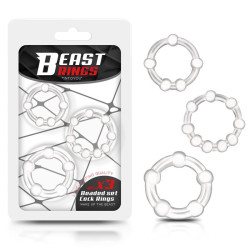 Ensemble de 3 Anneaux pour le Pénis Flexibles Transparent
