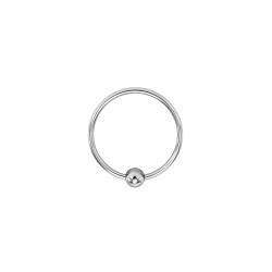Single Torc, anneau de gland avec boule en métal 4cm