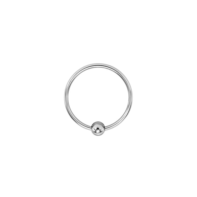 Single Torc, anneau de gland avec boule en métal 4cm