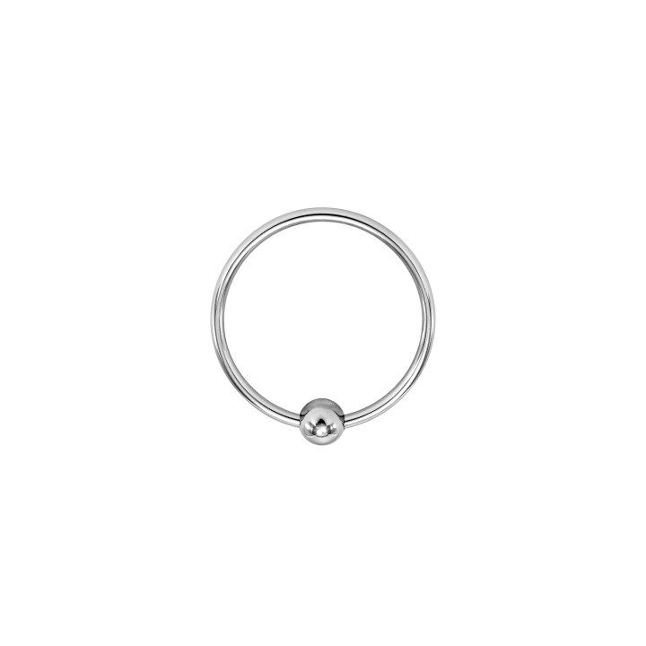 Single Torc, anneau de gland avec boule en métal 4cm