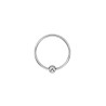 Single Torc, anneau de gland avec boule en métal 4cm