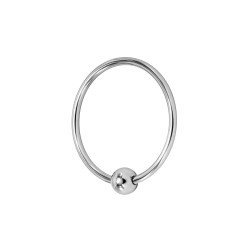 Single Torc, anneau de gland avec boule en métal 4cm