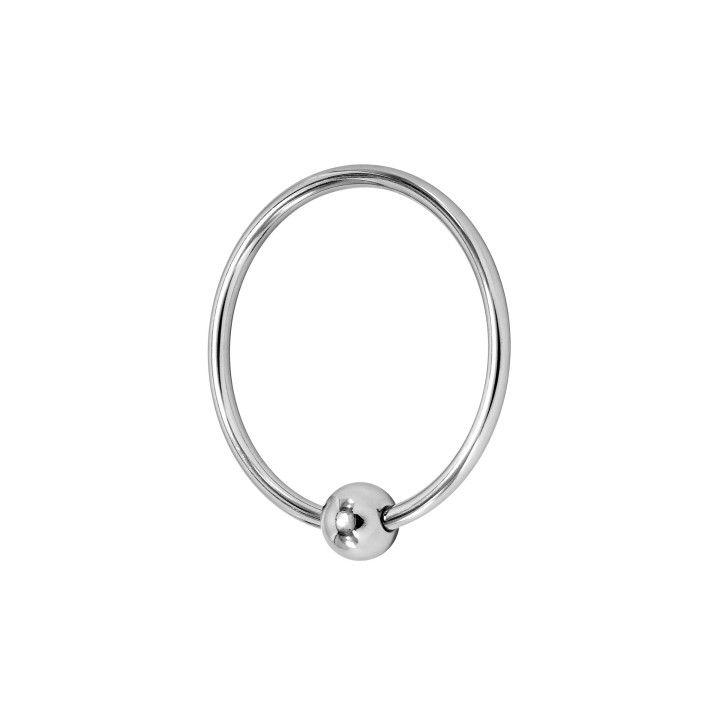 Single Torc, anneau de gland avec boule en métal 4cm