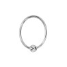 Single Torc, anneau de gland avec boule en métal 4cm
