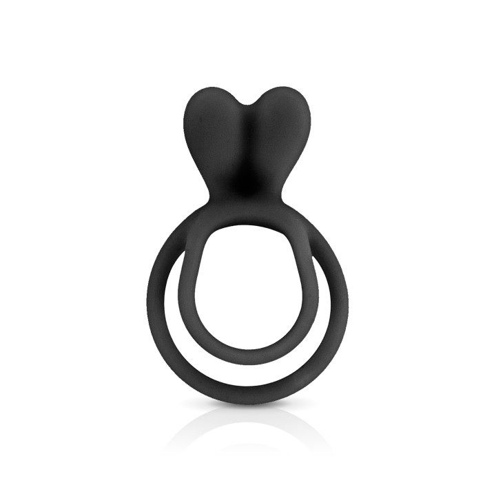 Glamy double cockring black