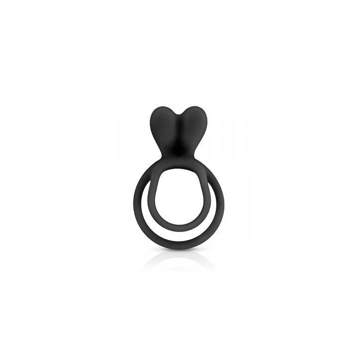 Glamy double cockring black