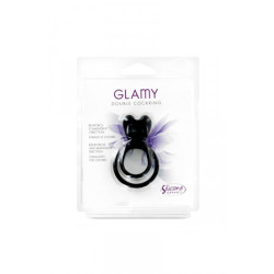 Glamy double cockring black